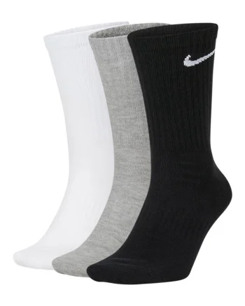 Set de sosete lungi cu logo pentru tenis - 3 perechi, Alb/Negru/Gri