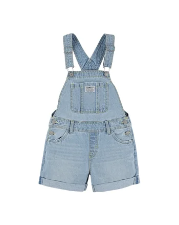 Salopeta de denim cu bretele ajustabile, Albastru prafuit