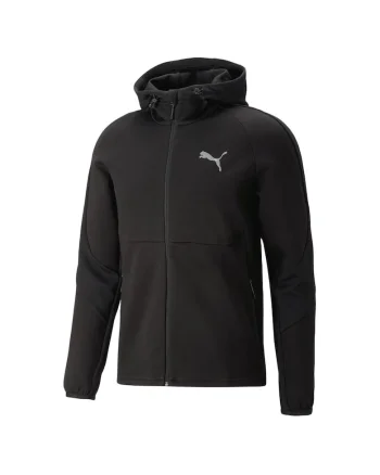 Hanorac cu fermoar Evostripe, Negru