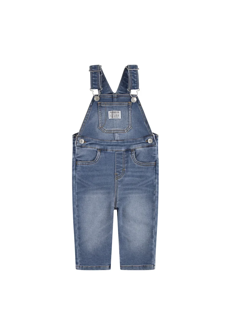Salopeta de denim cu buzunare, Albastru inchis
