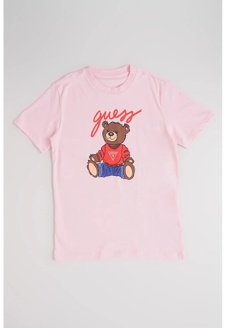Tricou cu imprimeu grafic, Roz pastel