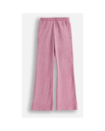 Pantaloni evazati cu aspect catifelat,