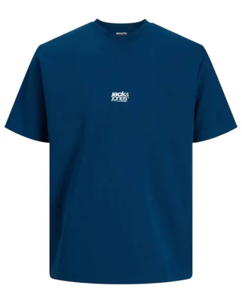 Tricou JACK &JONES Breeze Back Print 62327, Albastru inchis