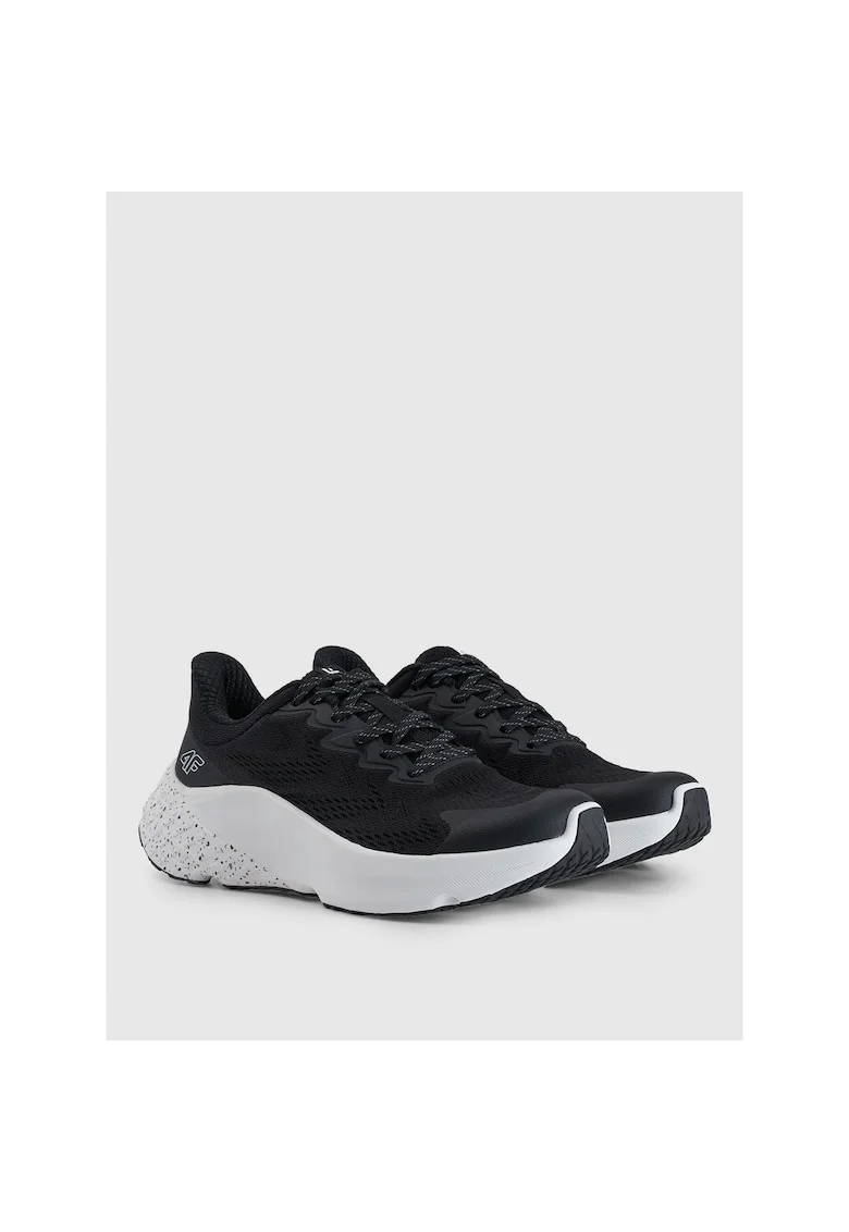 Pantofi sport dama  Freemove, negru, talpa alba, textil