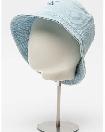 Palarie bucket cu monograma brodata, Albastru pastel