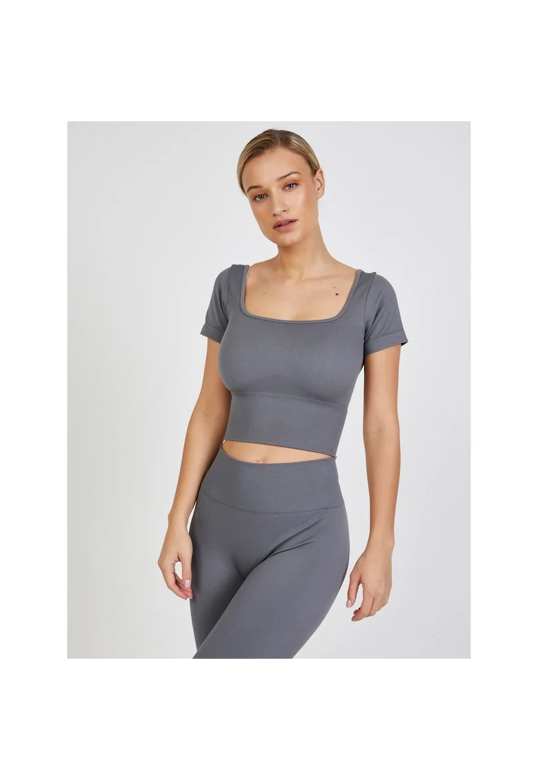 Tricou crop pentru fitness