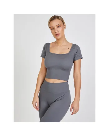 Tricou crop pentru fitness