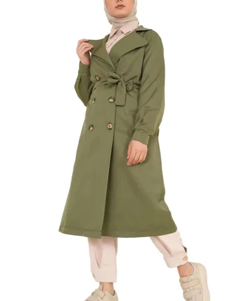 Trenci dama,  Kaki, Textil