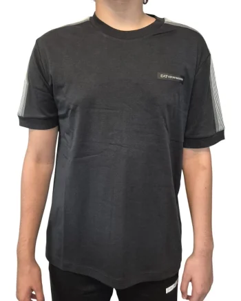 Tricou  EA7 Train Logo Series M SS 62453, Negru/Gri