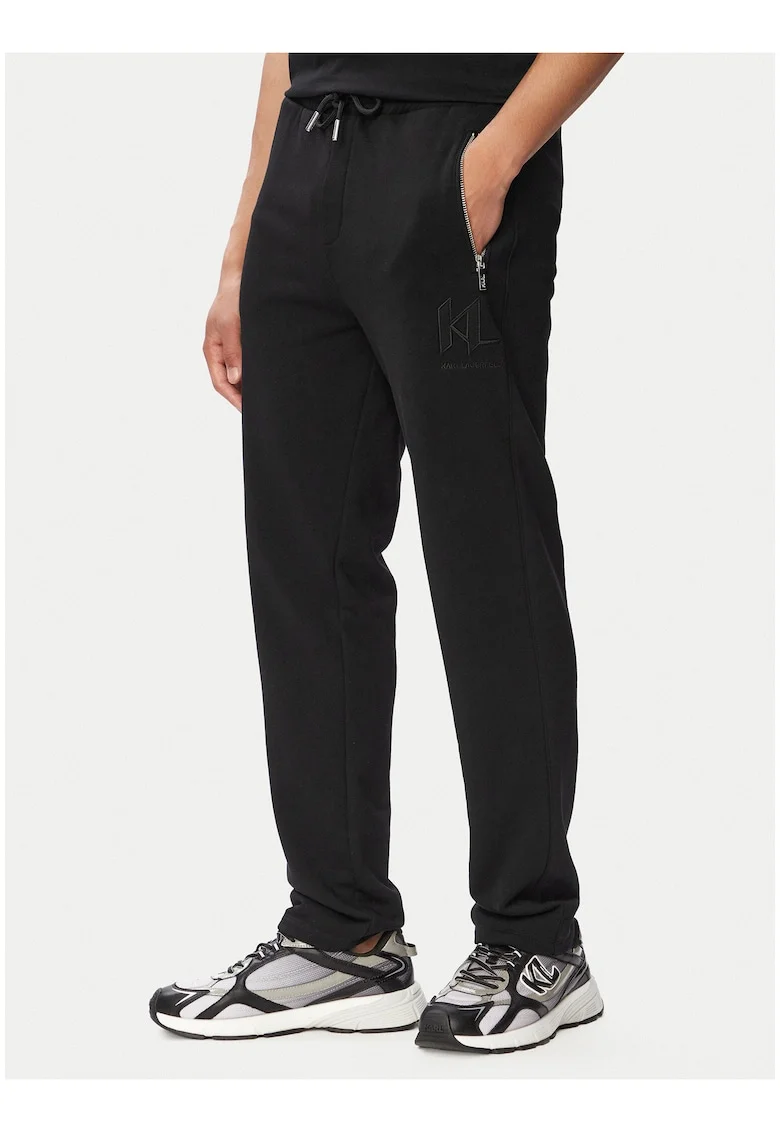 Pantaloni sport barbati,  negru, bumbac organic