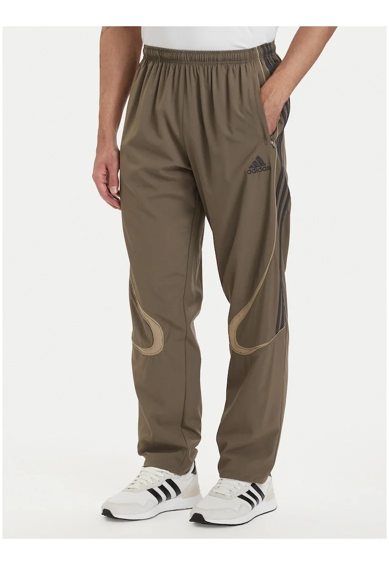 Pantaloni sport barbati,  kaki, material reciclat, croiala lejera, talie elastica