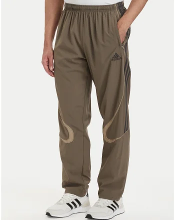 Pantaloni sport barbati,  kaki, material reciclat, croiala lejera, talie elastica