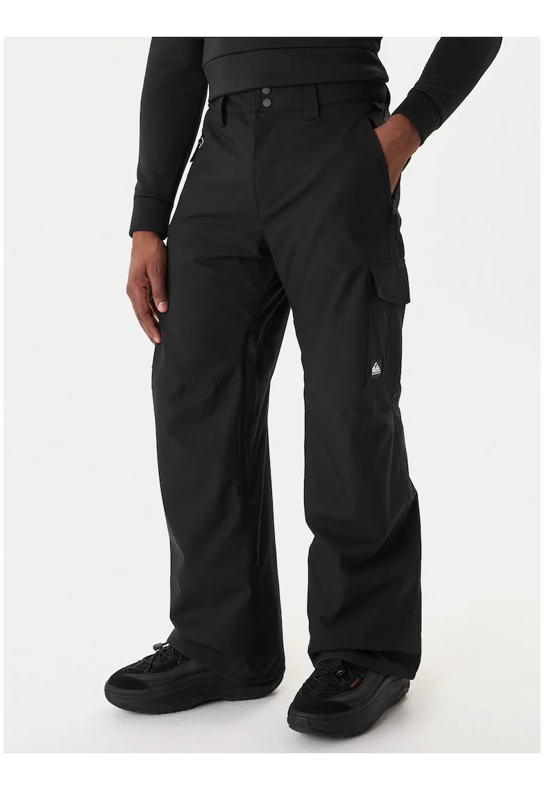 Pantaloni sport barbati,  negru, 100% poliester reciclat, tehnologie DryFlight si WarmFlight