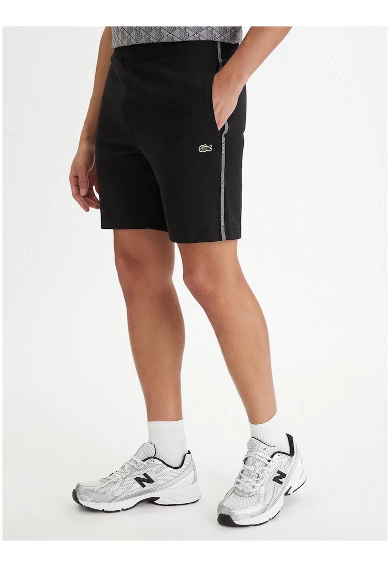 Pantaloni barbati,  sorturi sport, negru, bumbac, casual