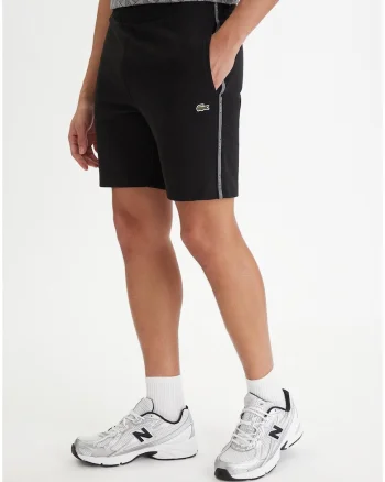 Pantaloni barbati,  sorturi sport, negru, bumbac, casual