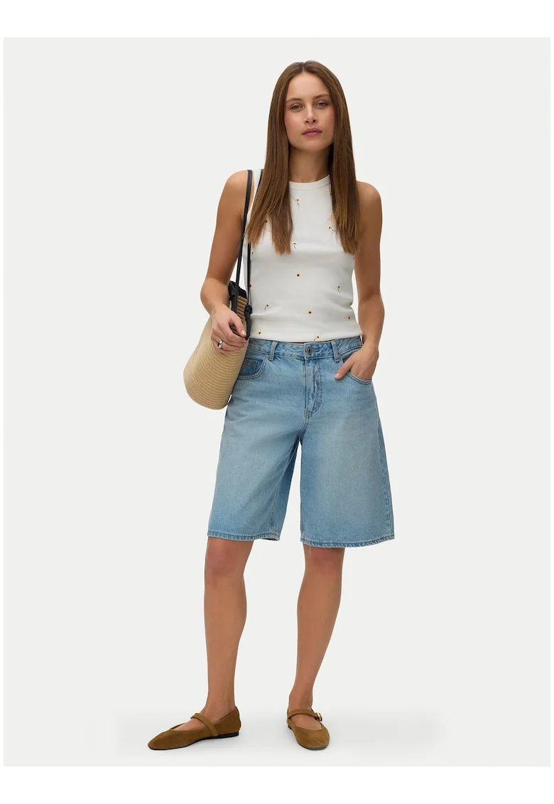 Top dama,  alb, bumbac organic, croiala slim fit