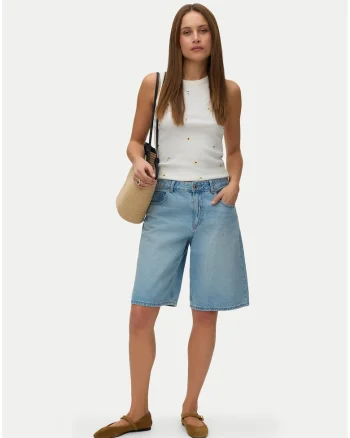 Top dama,  alb, bumbac organic, croiala slim fit