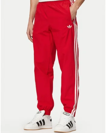 Pantaloni sport barbati,  rosu, poliamida reciclata