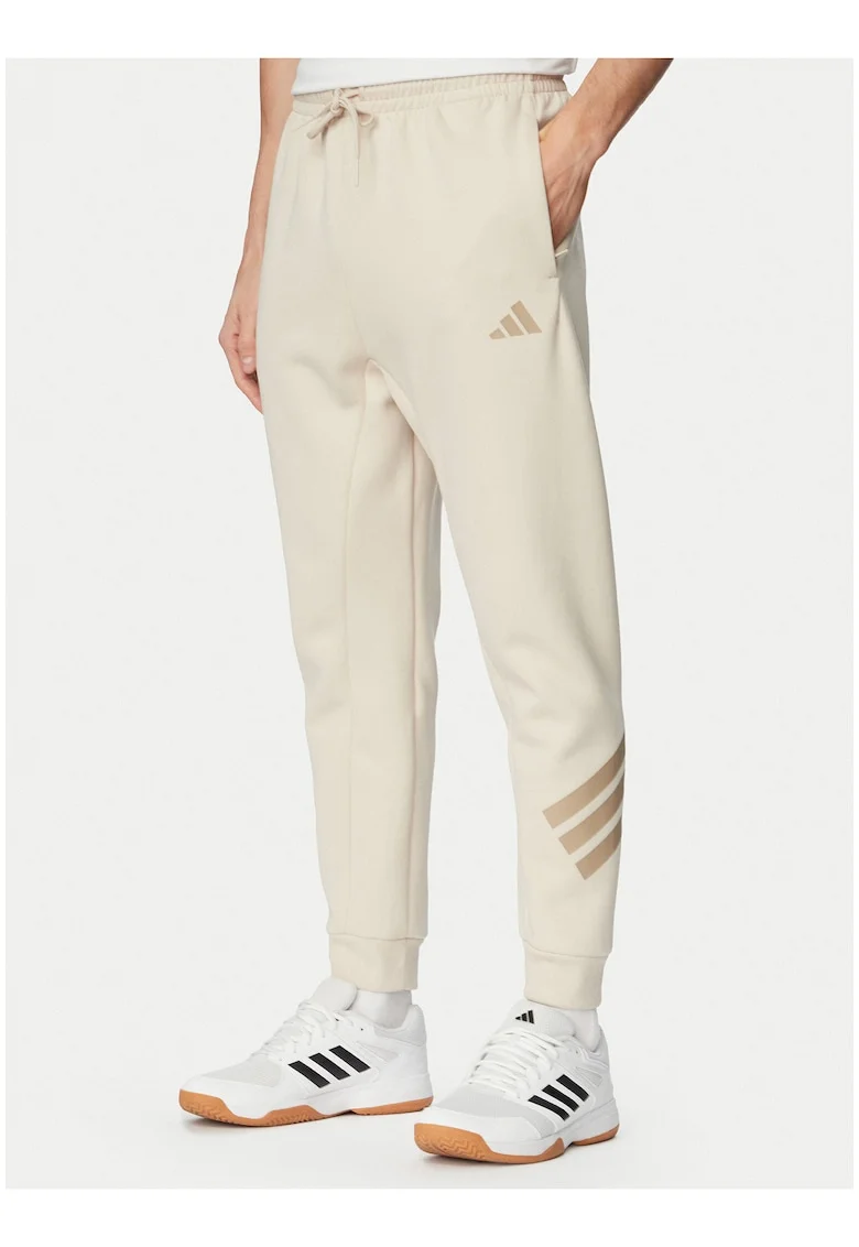 Pantaloni sport barbati,  bej, bumbac, 67% poliester reciclat