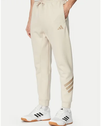 Pantaloni sport barbati,  bej, bumbac, 67% poliester reciclat