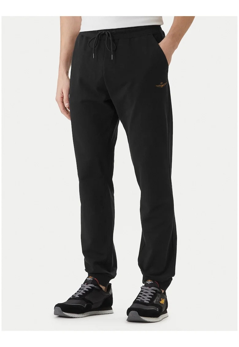 Pantaloni sport barbati,  negru, bumbac,