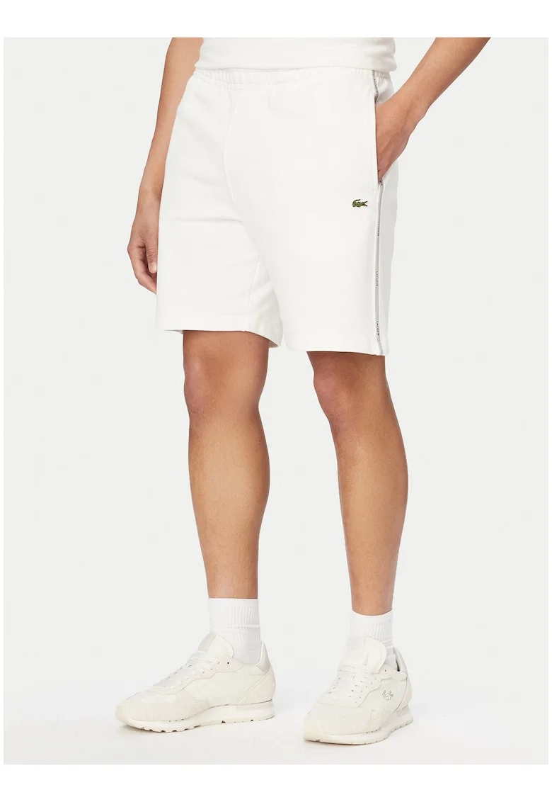 Pantaloni sport barbati,  alb, bumbac, croiala regular fit