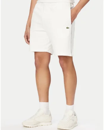 Pantaloni sport barbati,  alb, bumbac, croiala regular fit
