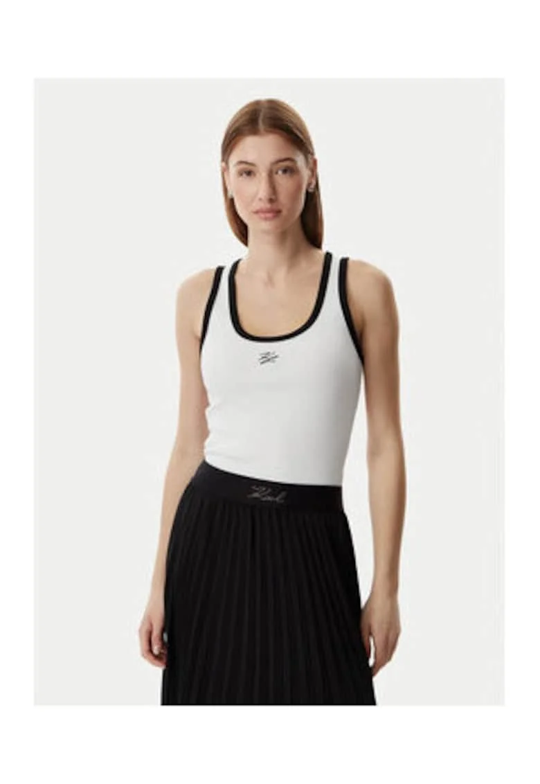 Dama,  bumbac organic, Alb/Negru