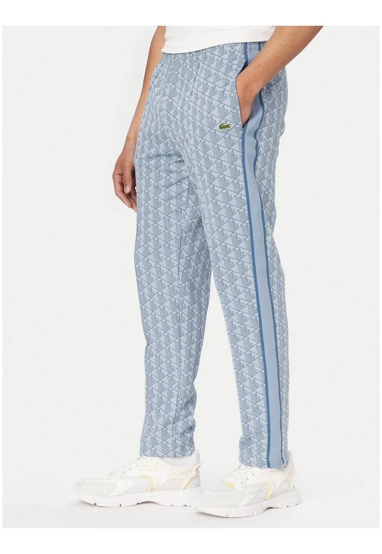 Pantaloni de trening Barbati,  Albastru, regular fit, poliester-bumbac