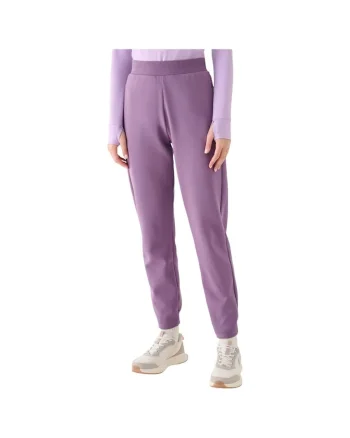 Pantaloni sport dama RAW24TTROF1152, 4F, Bumbac/Poliester, Mov