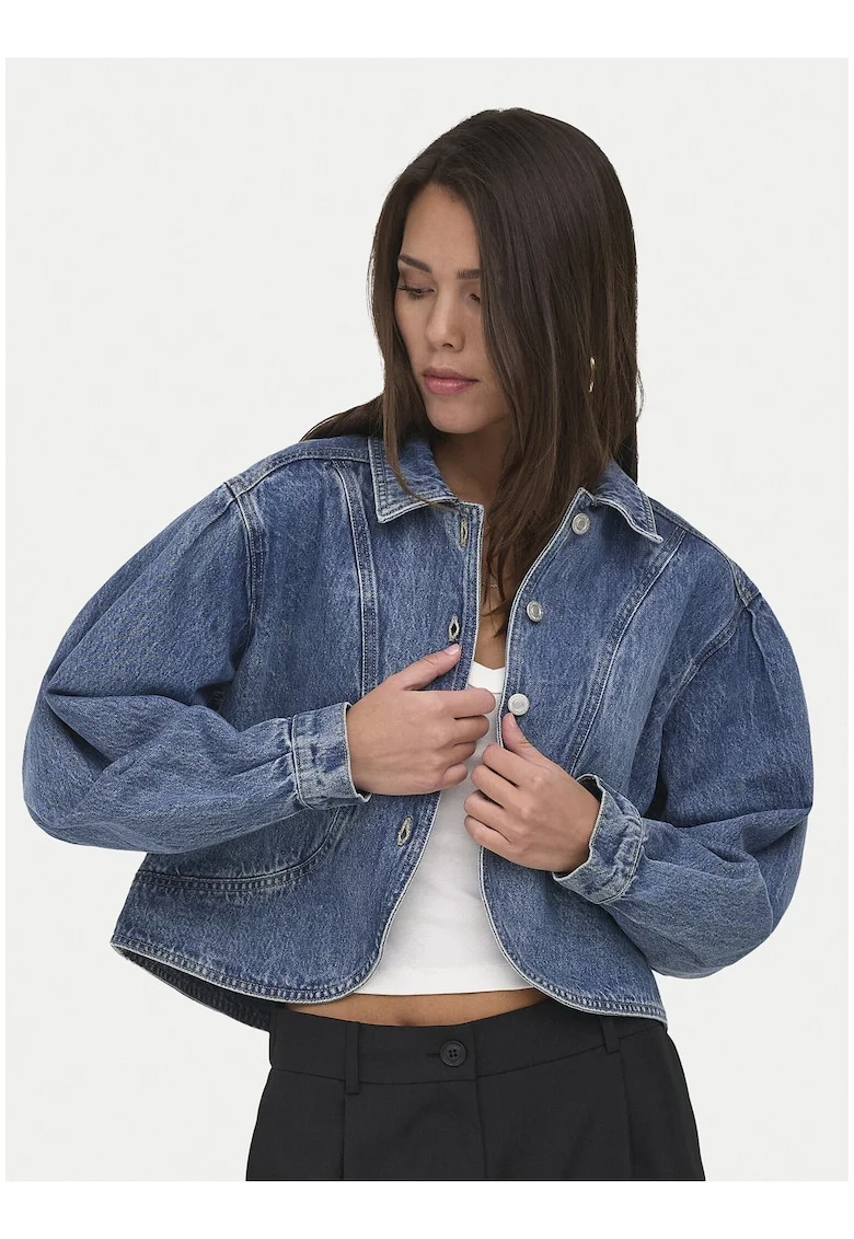 Geaca de blugi dama,  Albastru, bumbac, regular fit