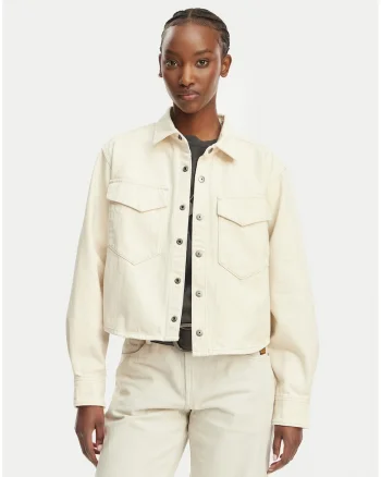 Geaca de blugi pentru dama,  crem, denim/bumbac