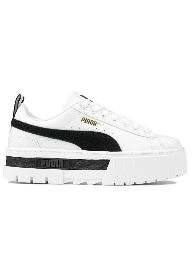 Pantofi sport dama  Mayze LTH, talpa platforma, alb, piele naturala