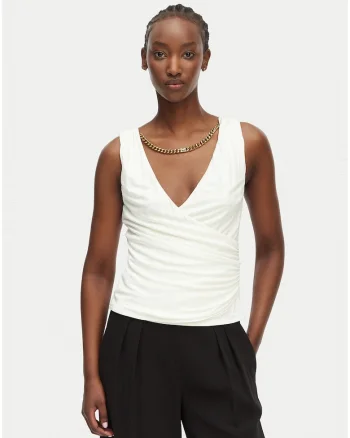 Top Dama,  Bej, 100% viscoza, Casual