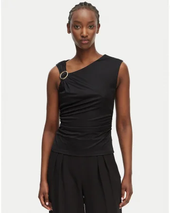 Top de dama,  negru, casual, viscoza