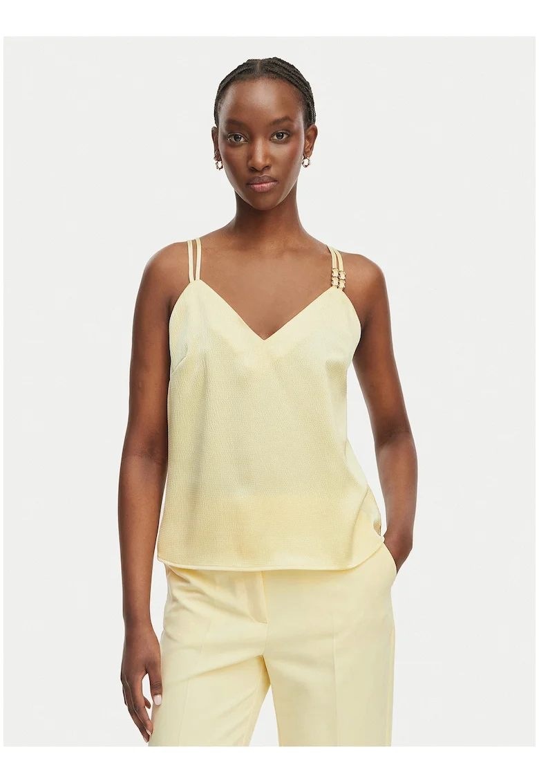 Top Dama,  Galben, casual, poliester