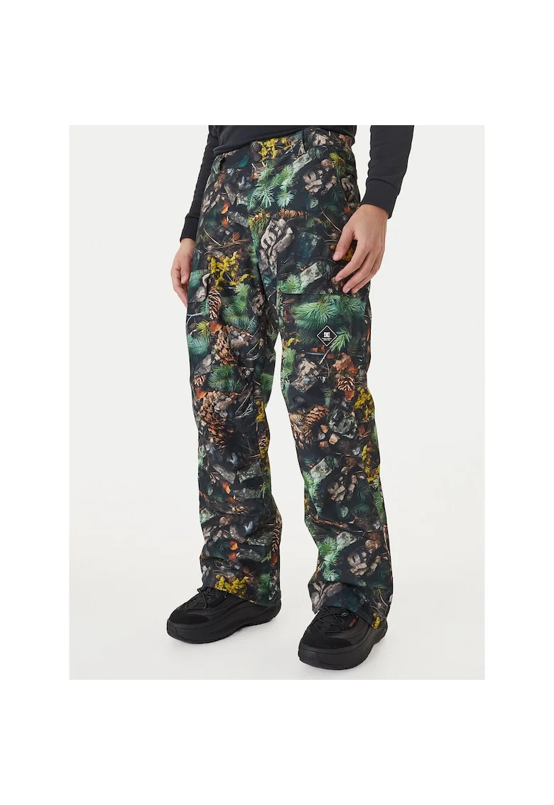 Pantaloni sport barbati,  snowboard, colorat, verde, poliester
