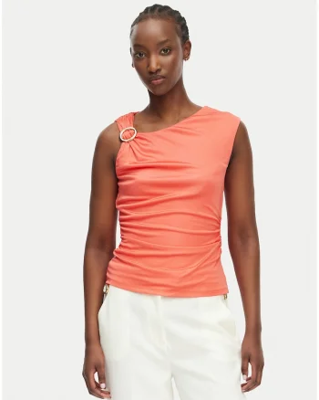 Top Dama,  Coral, casual, 100% viscoza