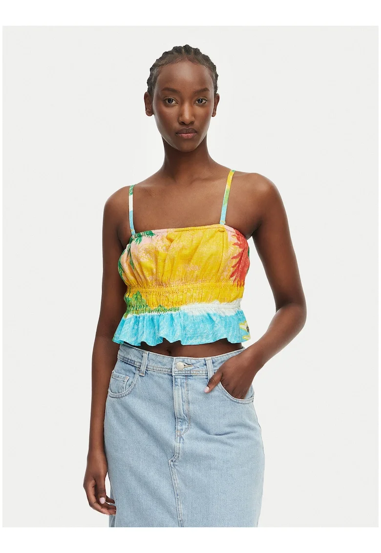Top de dama,  multicolor, bumbac si viscoza