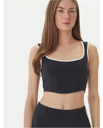Top Dama,  Negru, 68% poliamida, 32% elastan,