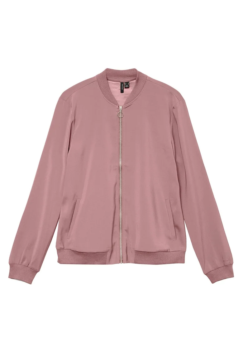 Geaca bomber Femeie,  roz, poliester reciclat