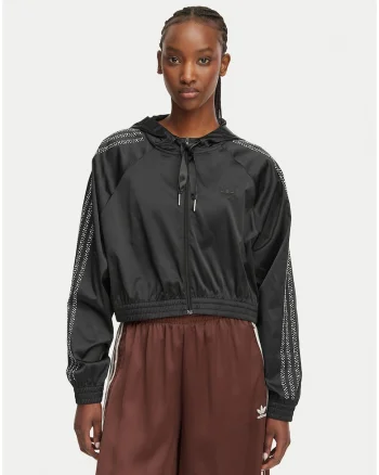 Hanorac sport dama,  negru, poliester, croiala lejera