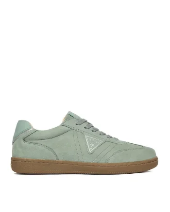 Pantofi sport copii,  piele intoarsa, verde, casual
