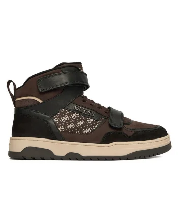 Pantofi sport copii,  piele nabuc, velcro, maro