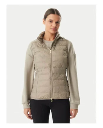 Vesta de dama,  Emporio Armani, bej, nylon, croiala regular fit
