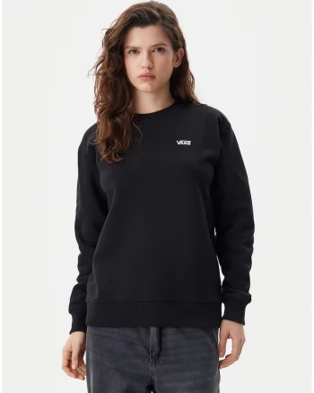 Bluza sport dama,  neagra, croiala lejera, maneca lunga, bumbac,