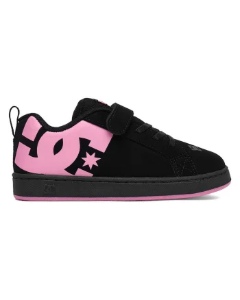 Pantofi sport copii,  velcro, piele ecologica, Negru