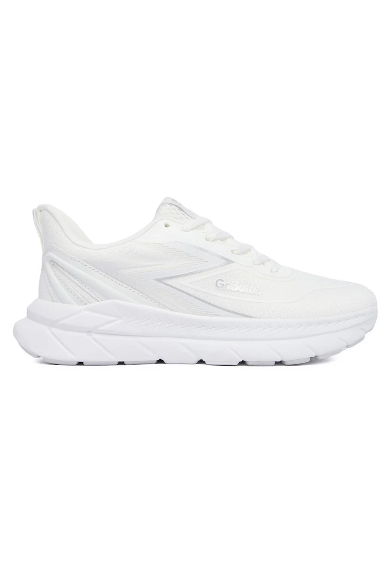 Pantofi sport dama  albi, plasa/piele naturala, talpa groasa, design confortabil