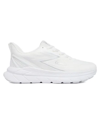 Pantofi sport dama  albi, plasa/piele naturala, talpa groasa, design confortabil