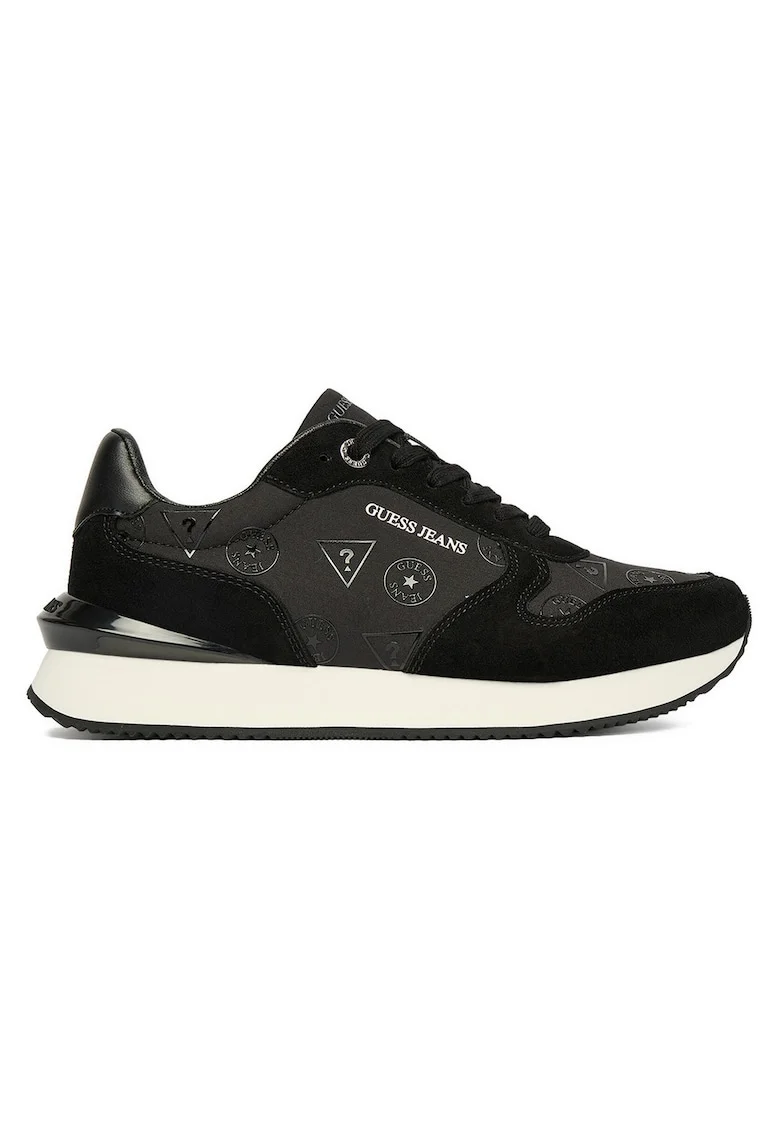 Pantofi sport dama,  negru, material textil, design stilat